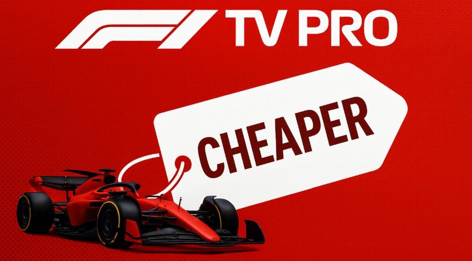 F1 TV Pro cheaper (only $32.99 per year)