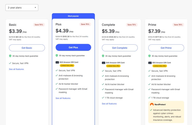 NordVPN Costs